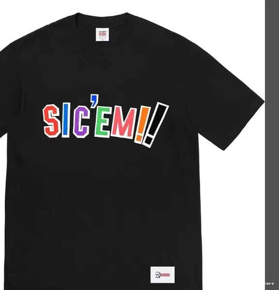 Sic'em! White XL and Tee Color L M Letter  S 21FW Black ￥99 WTAPS 0815